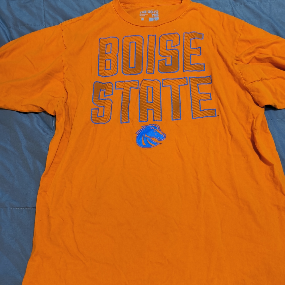 Adidas Vibrant Orange Tee with Blue Details